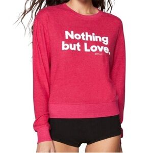 Spiritual Gangster Pink Nothing but Love Crewneck Sweater Size XL